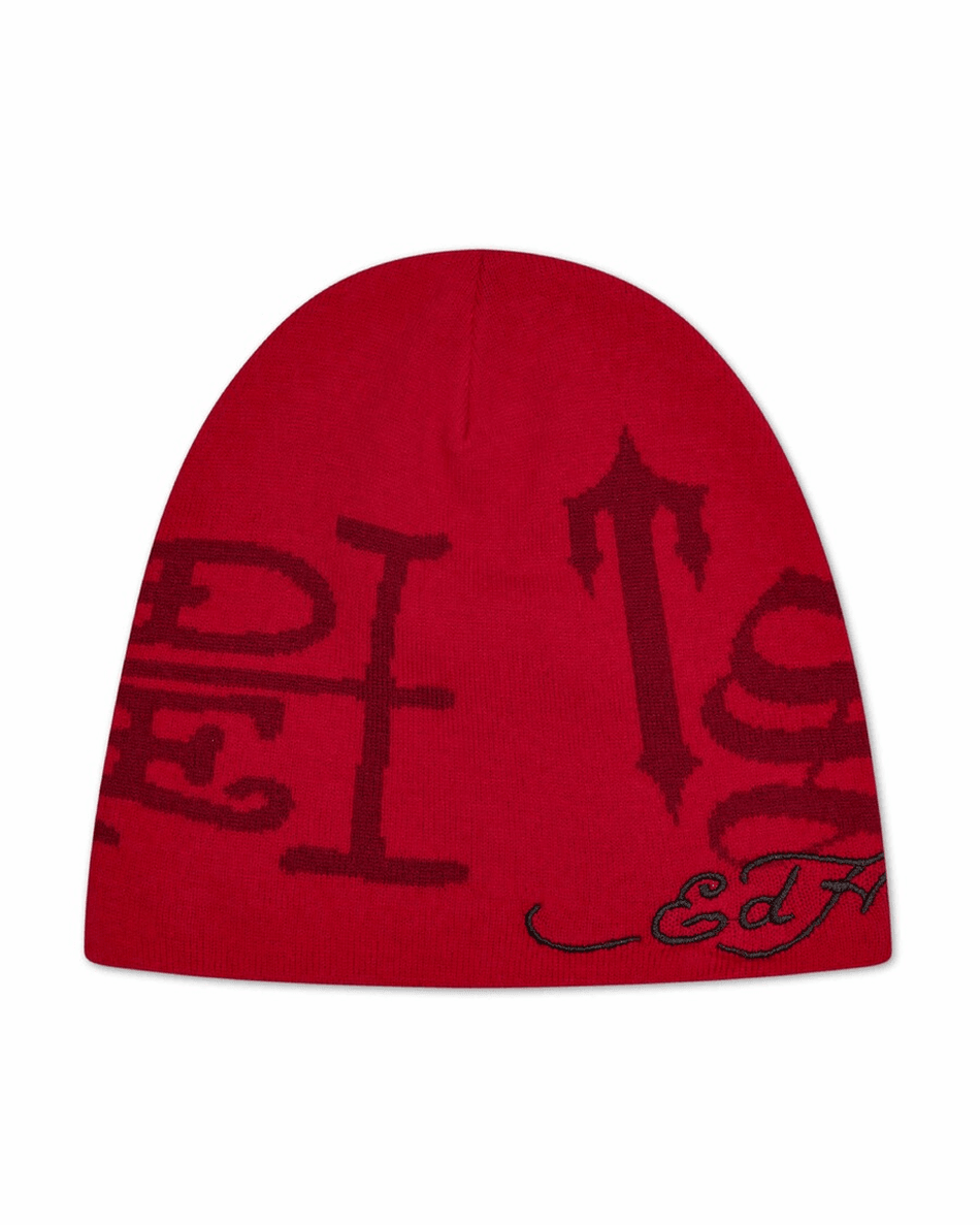 Trapstar London X Ed Hardy Beanie - Merah