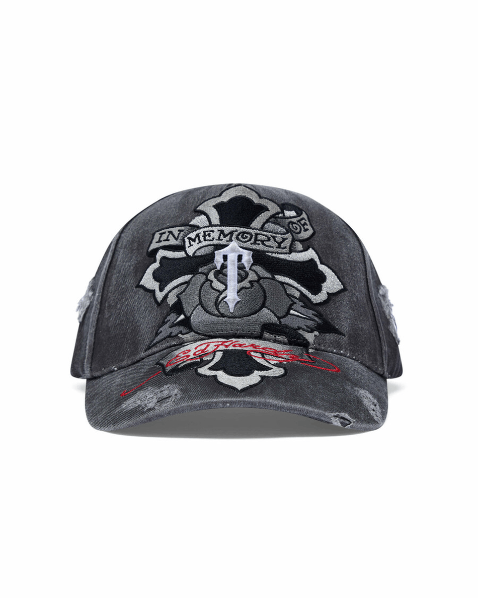 Trapstar London X Ed Hardy Cross Cap - Abu-abu