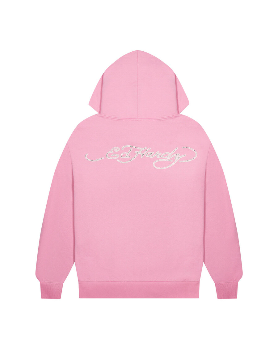 Trapstar Trapstar x Ed Hardy Irongate Zip Through Hoodie - Pink