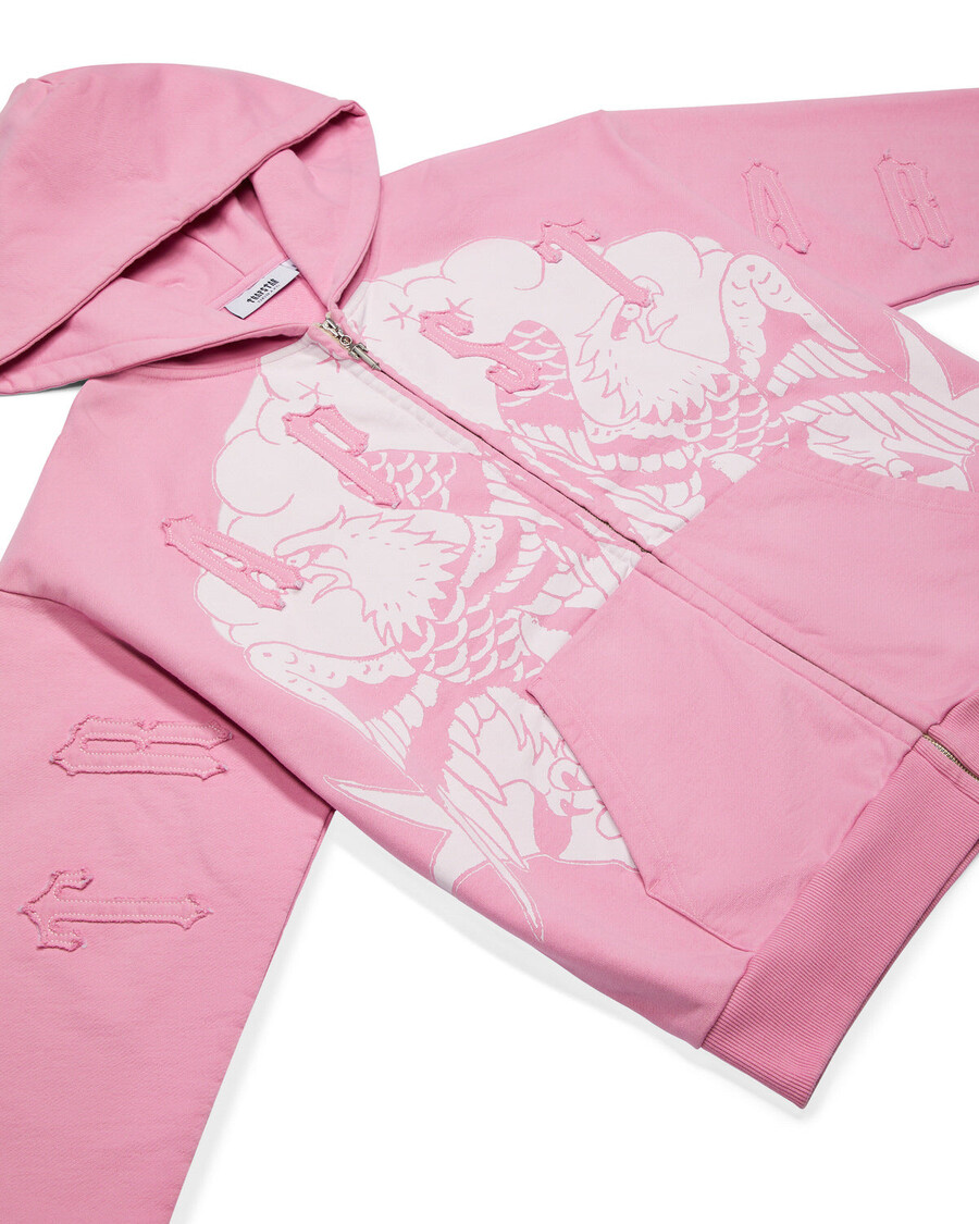Trapstar Trapstar x Ed Hardy Irongate Zip Through Hoodie - Pink