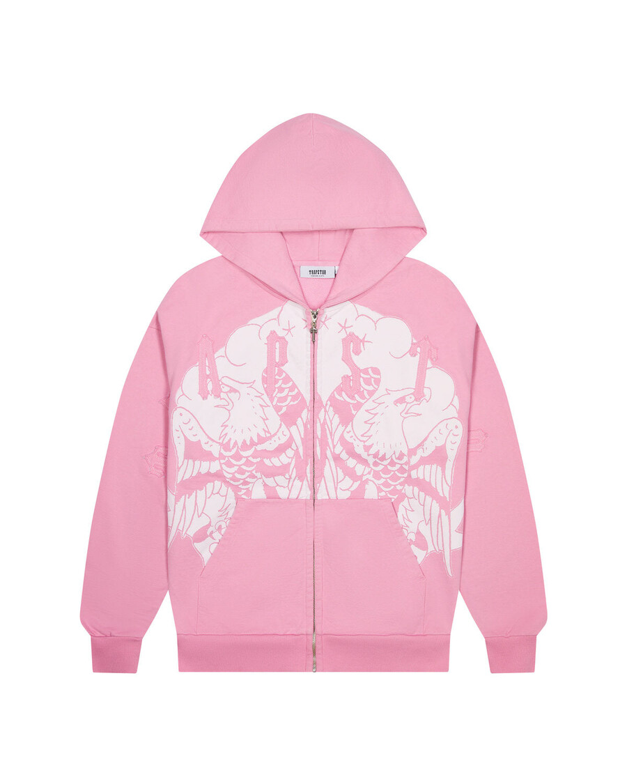 Trapstar Trapstar x Ed Hardy Irongate Zip Through Hoodie - Pink