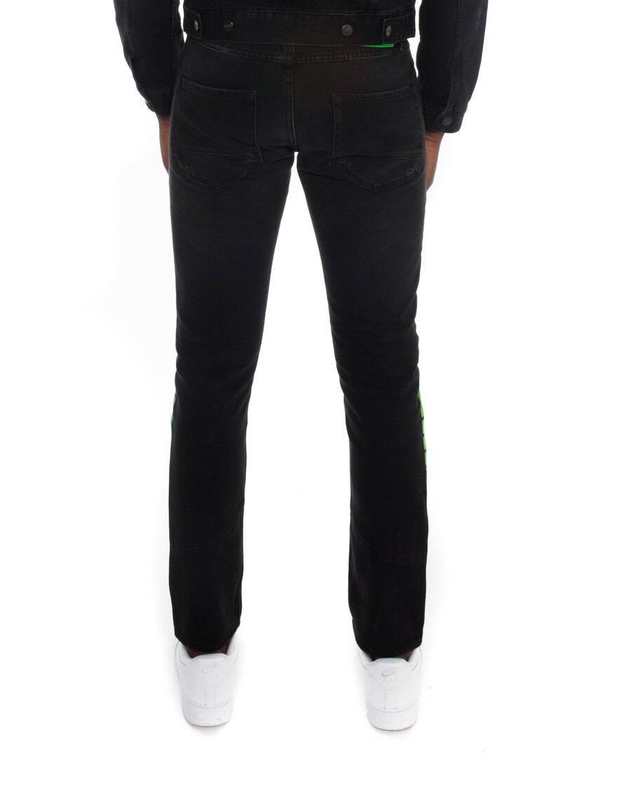 Trapstar Trapstar Stripe Denim Jeans - Neon Green