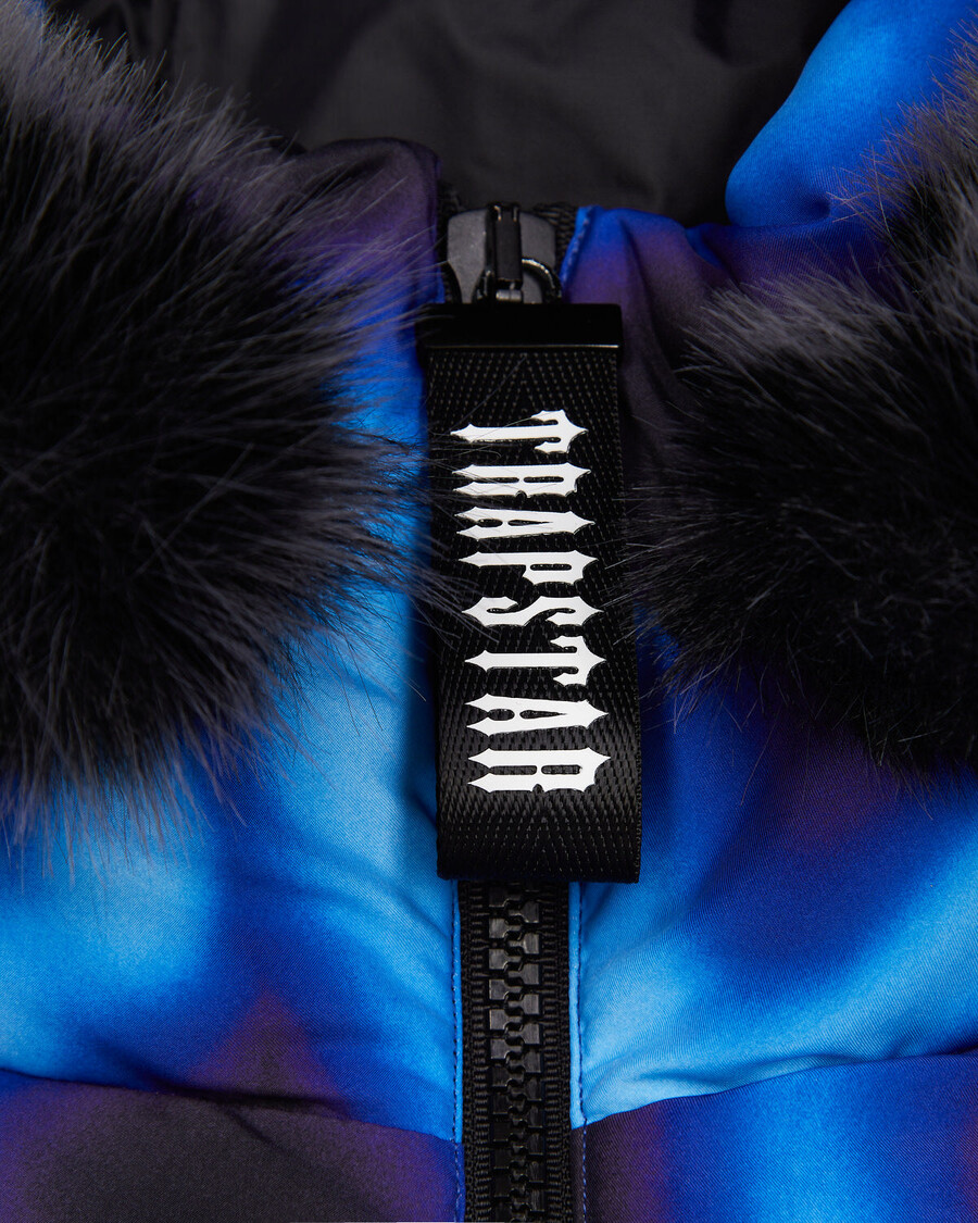 Trapstar Irongate Hooded Sleeve Puffer - Black/Blue