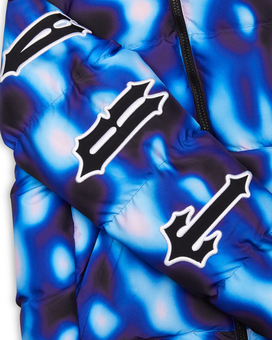 Trapstar Irongate Hooded Sleeve Puffer - Black/Blue