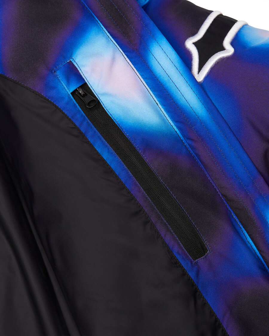 Trapstar Irongate Hooded Sleeve Puffer - Black/Blue