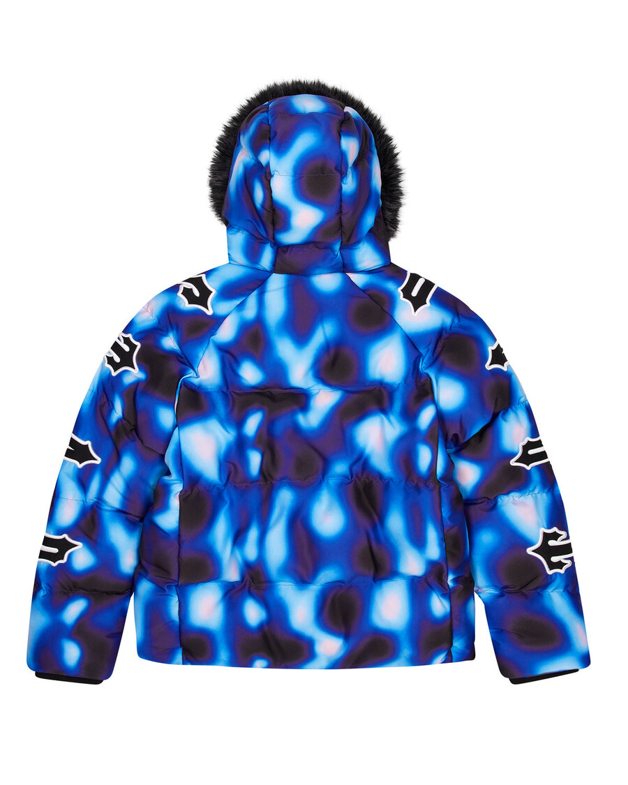 Trapstar Irongate Hooded Sleeve Puffer - Black/Blue