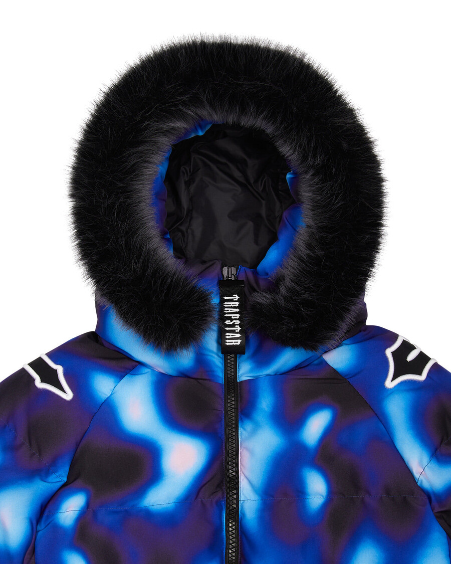 Trapstar Irongate Hooded Sleeve Puffer - Black/Blue