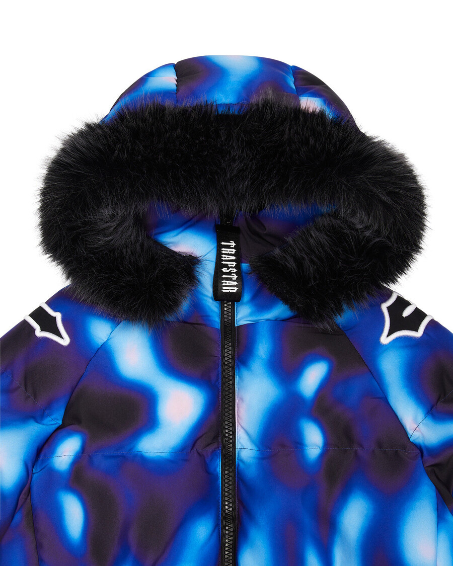 Trapstar Irongate Hooded Sleeve Puffer - Black/Blue