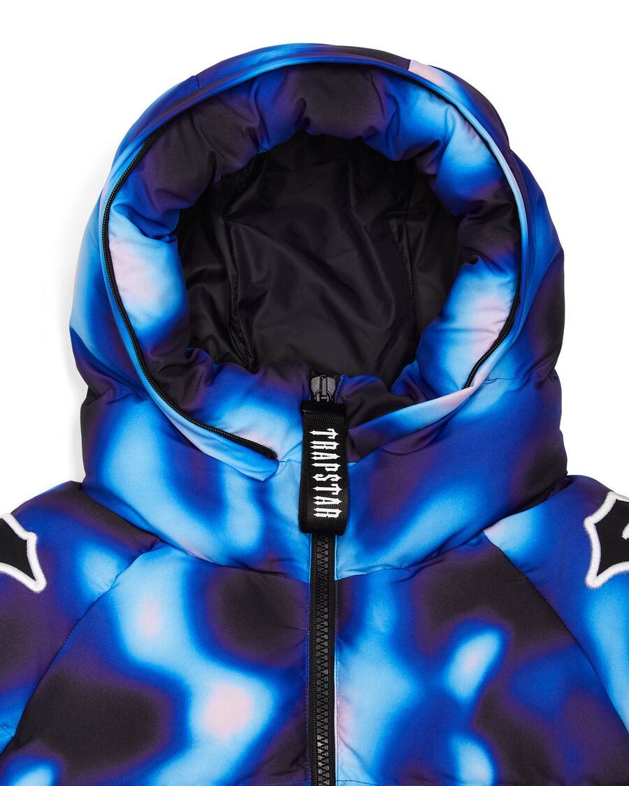 Trapstar Irongate Hooded Sleeve Puffer - Black/Blue
