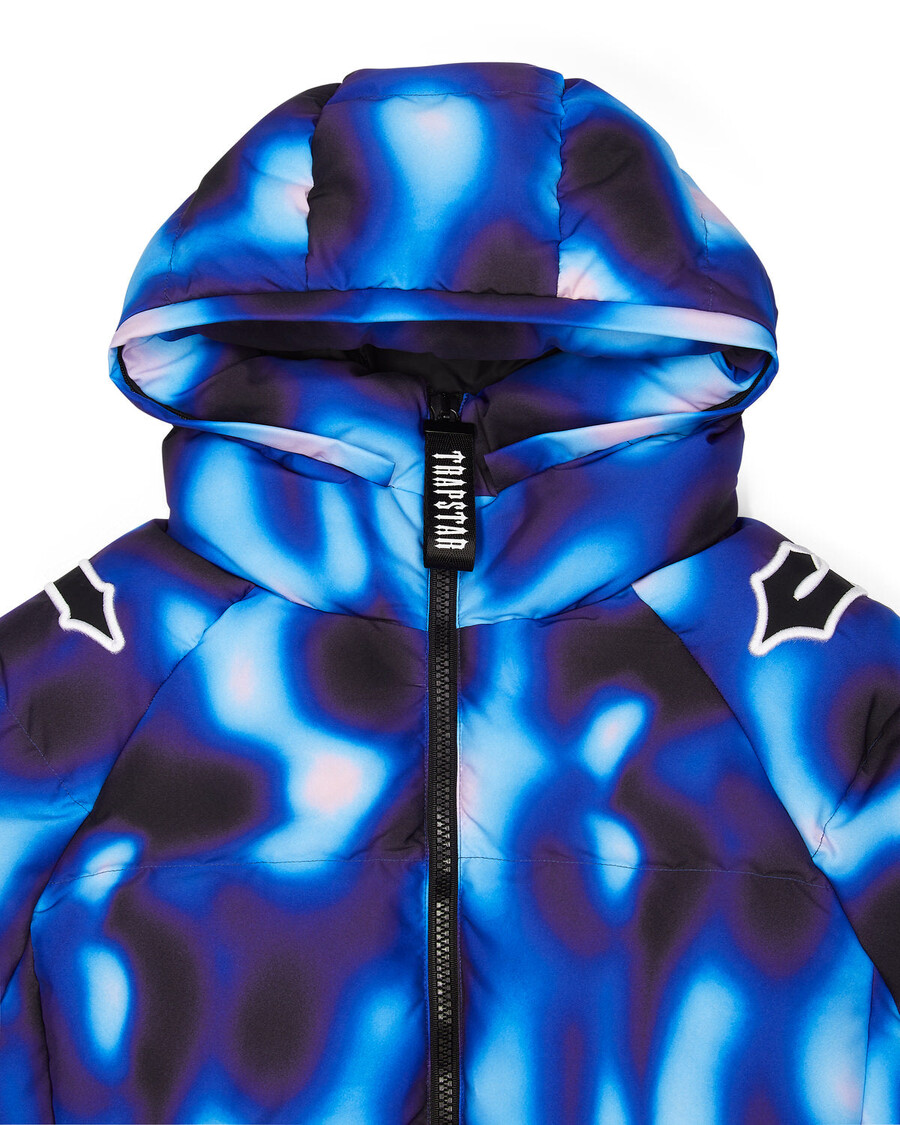 Trapstar Irongate Hooded Sleeve Puffer - Black/Blue