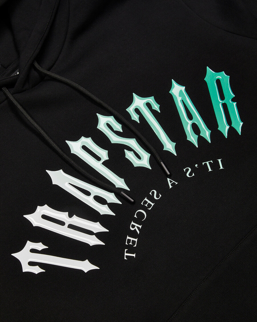 Trapstar Decoded Hooded Gel Tracksuit - Black/Teal