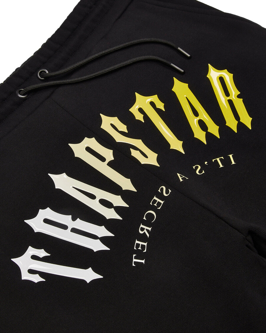 Trapstar Decoded Hooded Gel Tracksuit - Black/Yellow