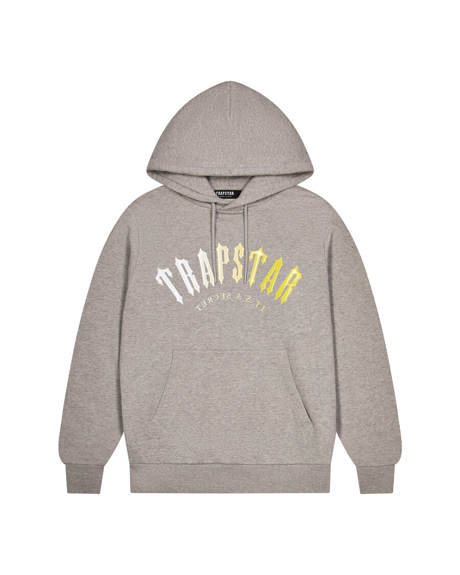 Trapstar Decoded Hooded Gel Tracksuit - Grey/Yellow