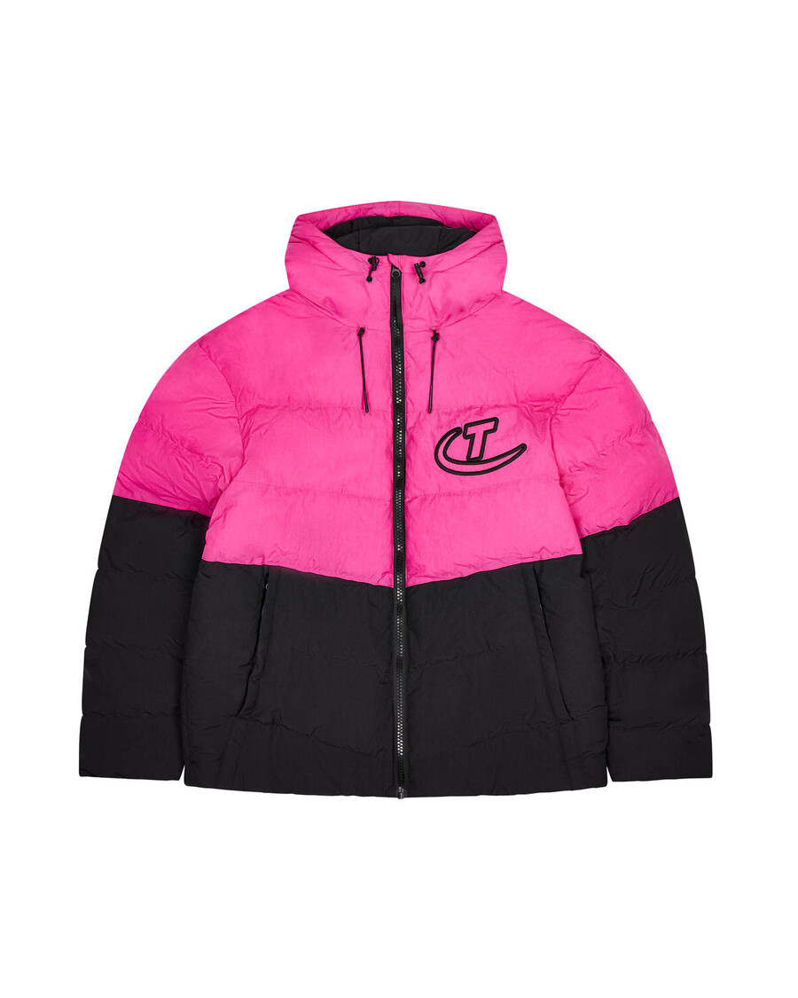 Trapstar Hyperdrive Hooded Puffer - Black/Pink