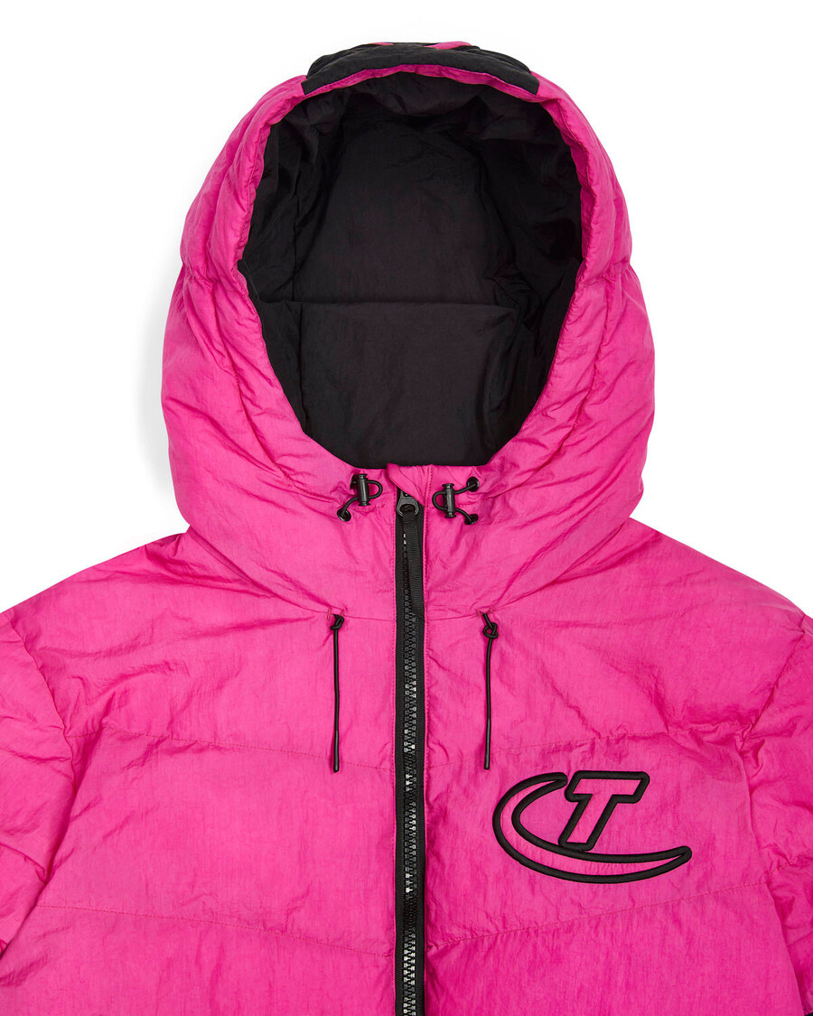 Trapstar Hyperdrive Hooded Puffer - Black/Pink
