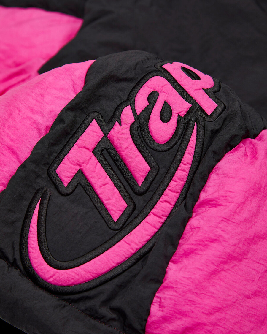 Trapstar Hyperdrive Hooded Puffer - Black/Pink