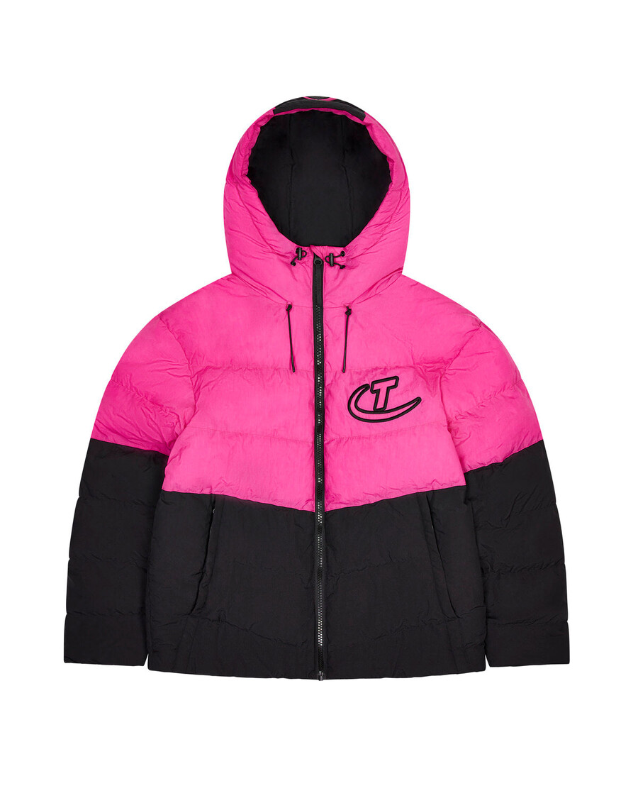 Trapstar Hyperdrive Hooded Puffer - Black/Pink