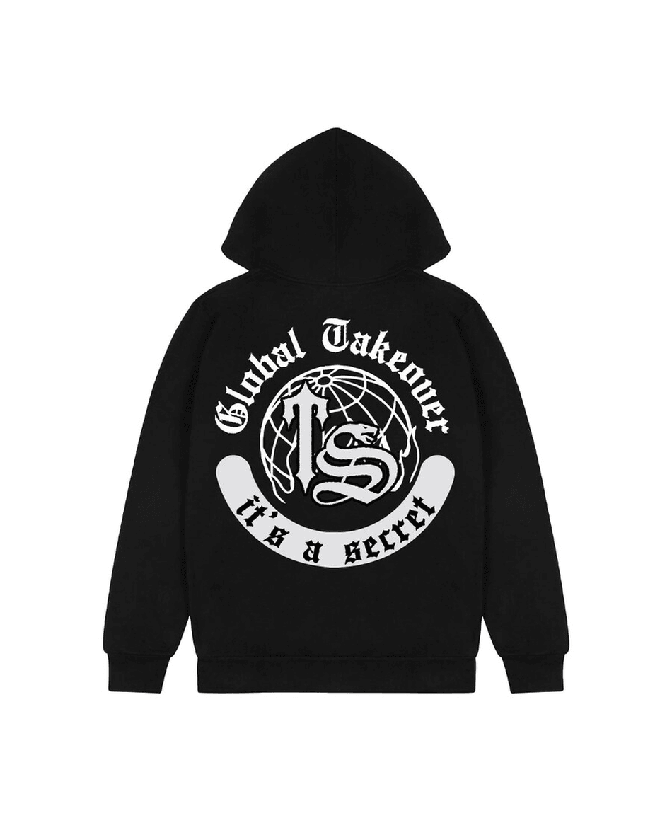 Trapstar London Global Takeover Print Hoodie - Crna