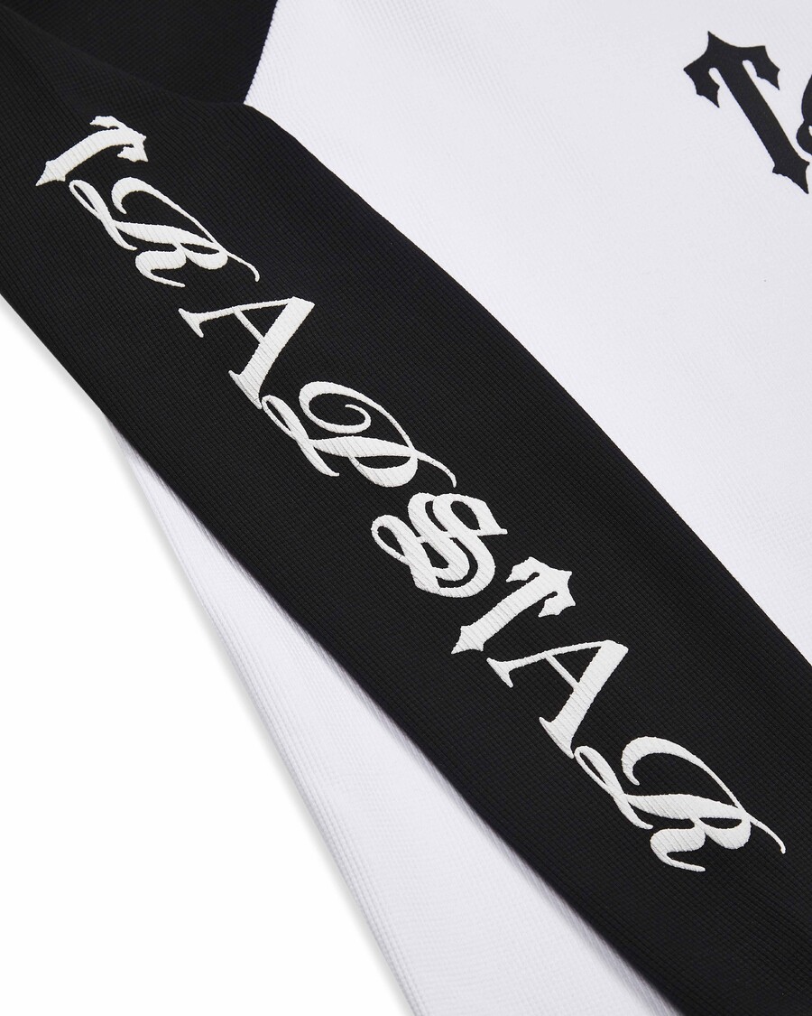Trapstar Script Waffle LS Top - White/Black