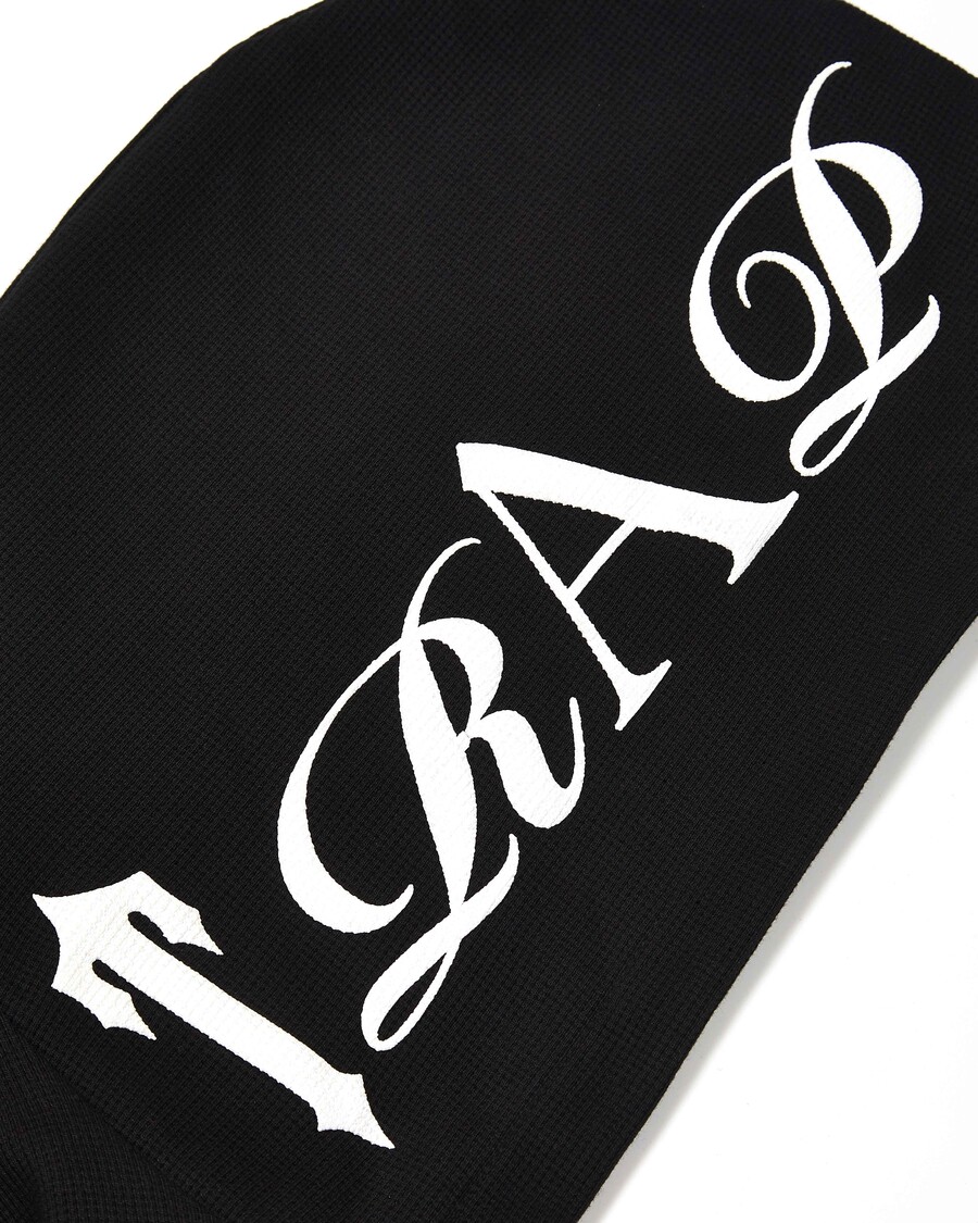 Trapstar Script Waffle Hoodie - Black