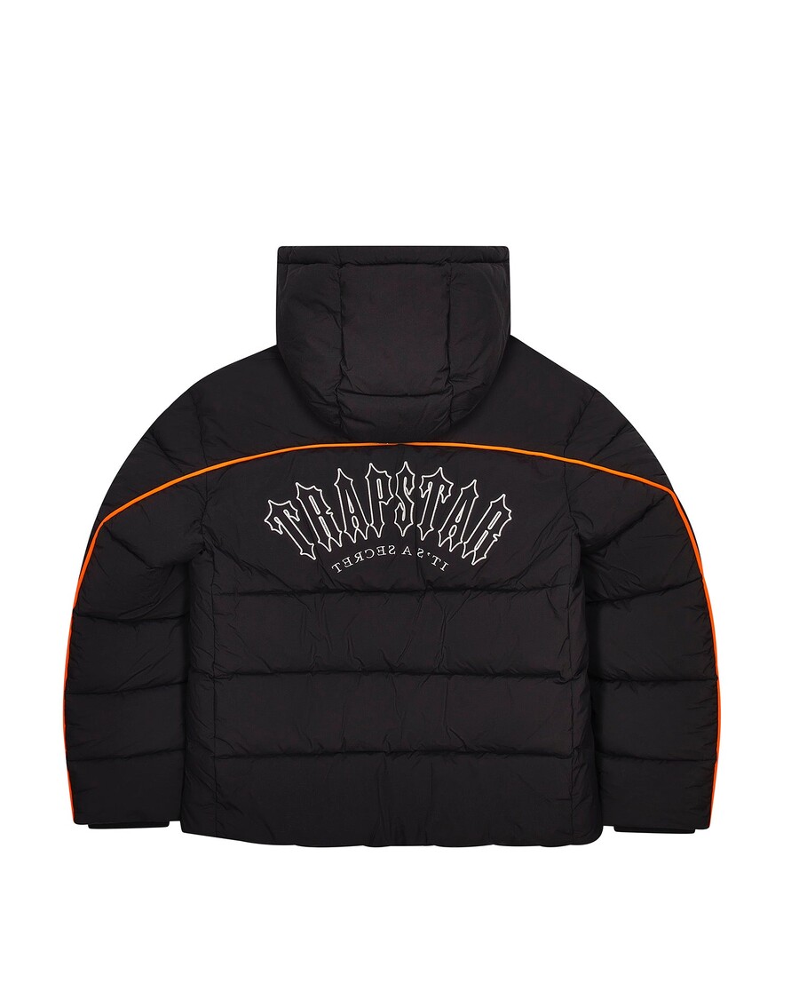 Trapstar Irongate Arch Piping Puffer - Black/Orange