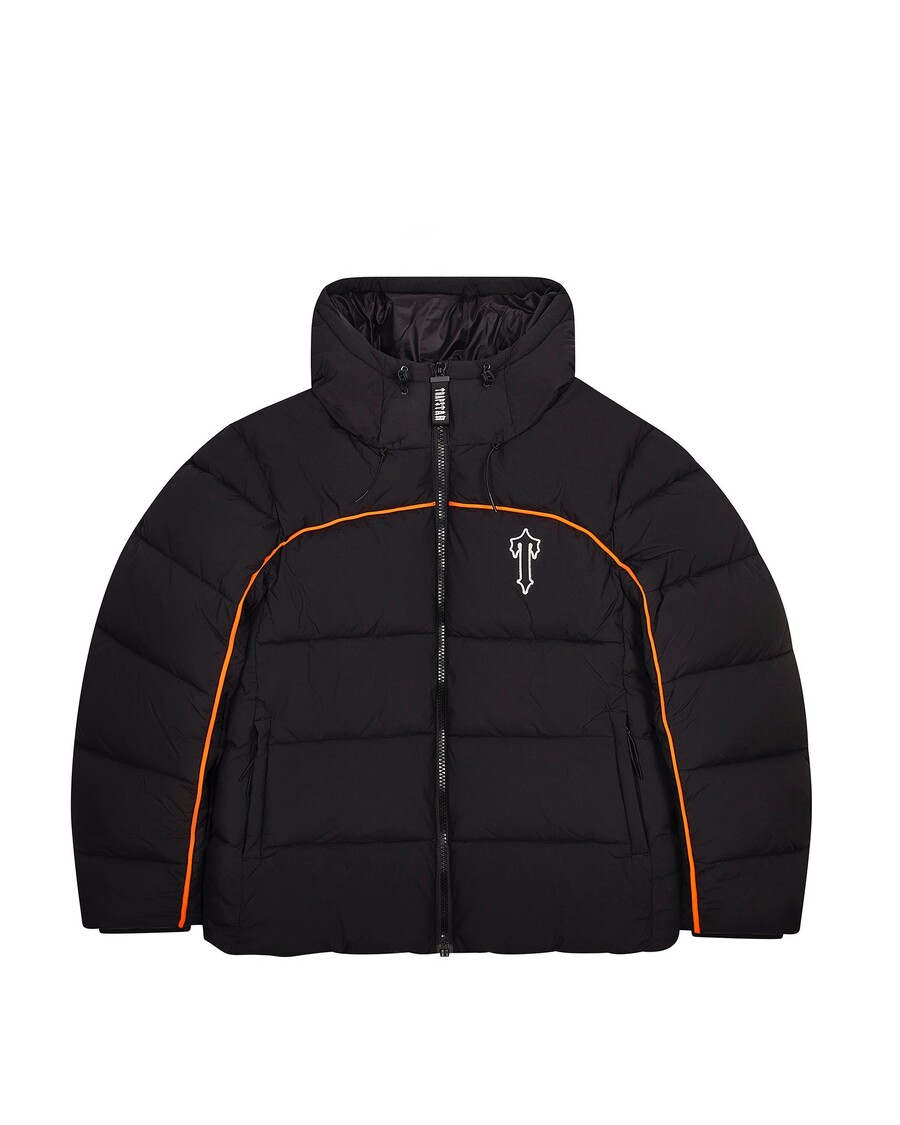 Trapstar Irongate Arch Piping Puffer - Black/Orange