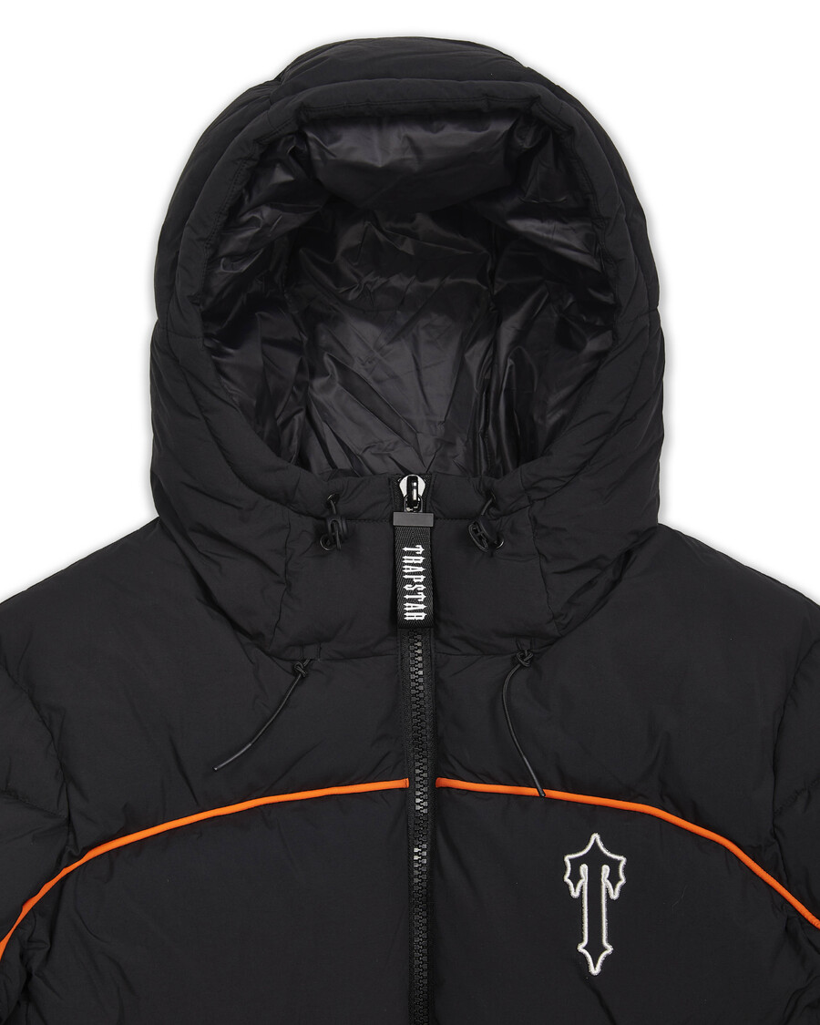 Trapstar Irongate Arch Piping Puffer - Black/Orange
