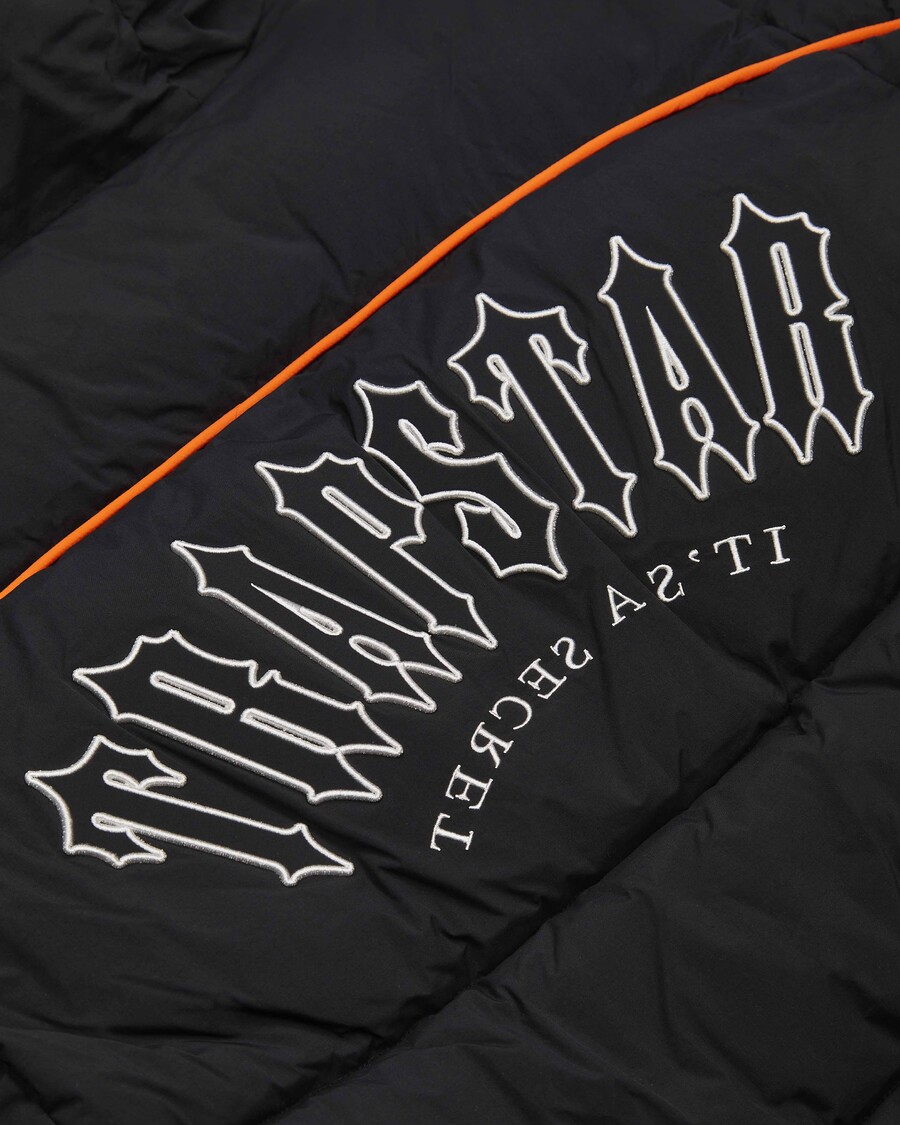 Trapstar Irongate Arch Piping Puffer - Black/Orange
