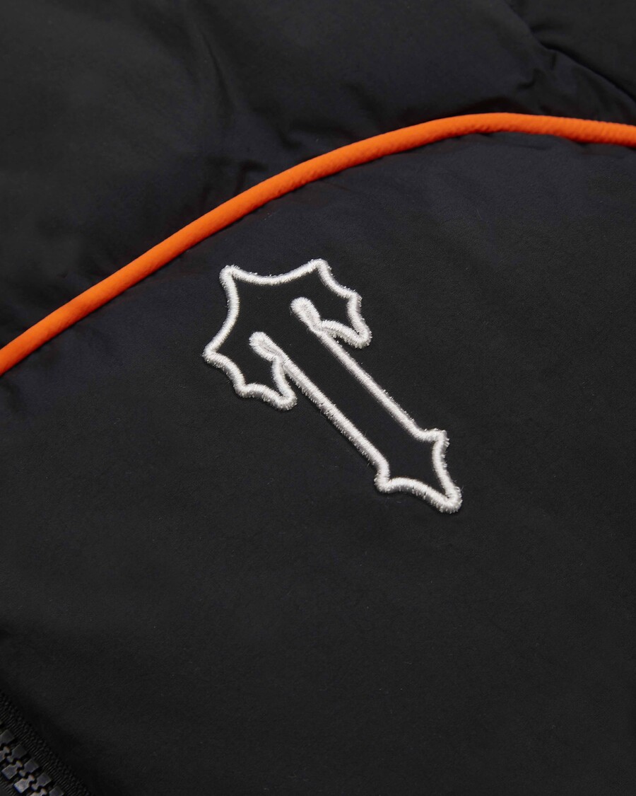 Trapstar Irongate Arch Piping Puffer - Black/Orange