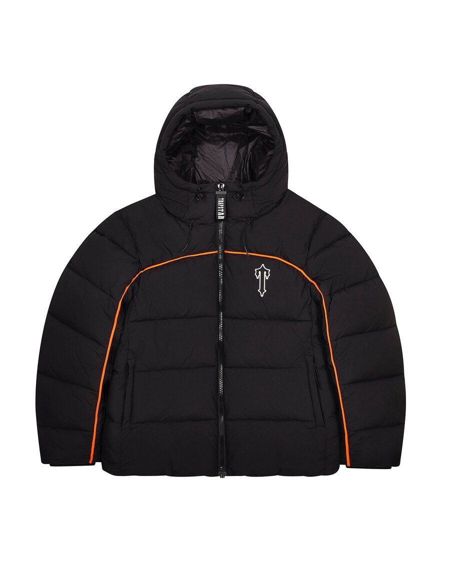 Trapstar Irongate Arch Piping Puffer - Black/Orange