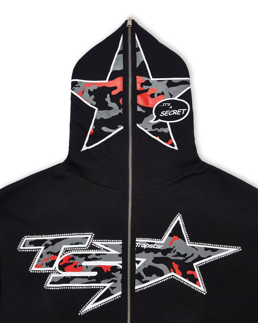 Trapstar TS Star Camo Hoodie - Black