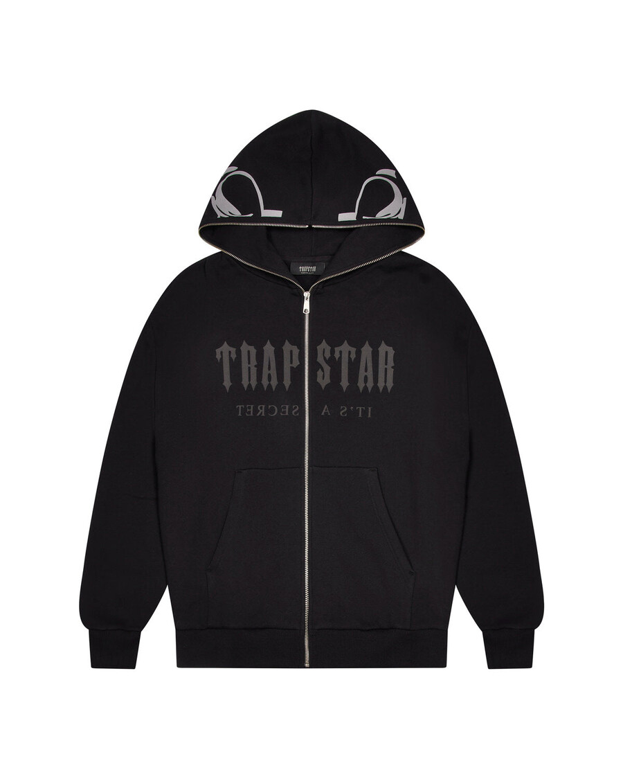 Trapstar Decoded Skull Rider Hoodie - Black