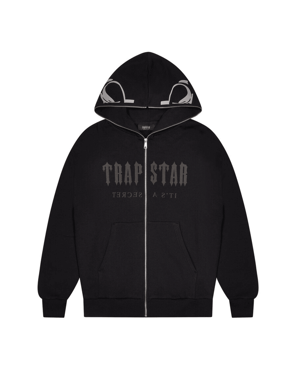 Trapstar London Decoded Skull Rider Hoodie - Crna