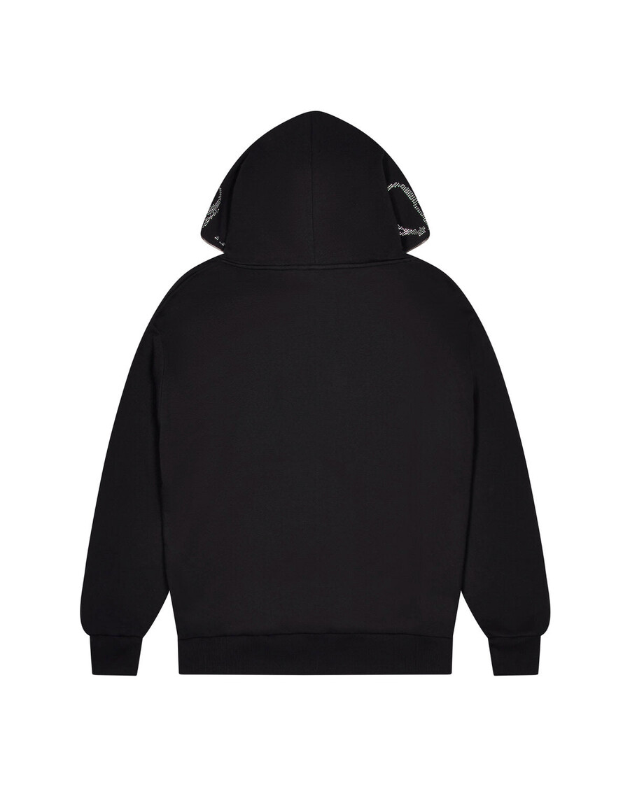 Trapstar Decoded Skull Diamante Hoodie - Black