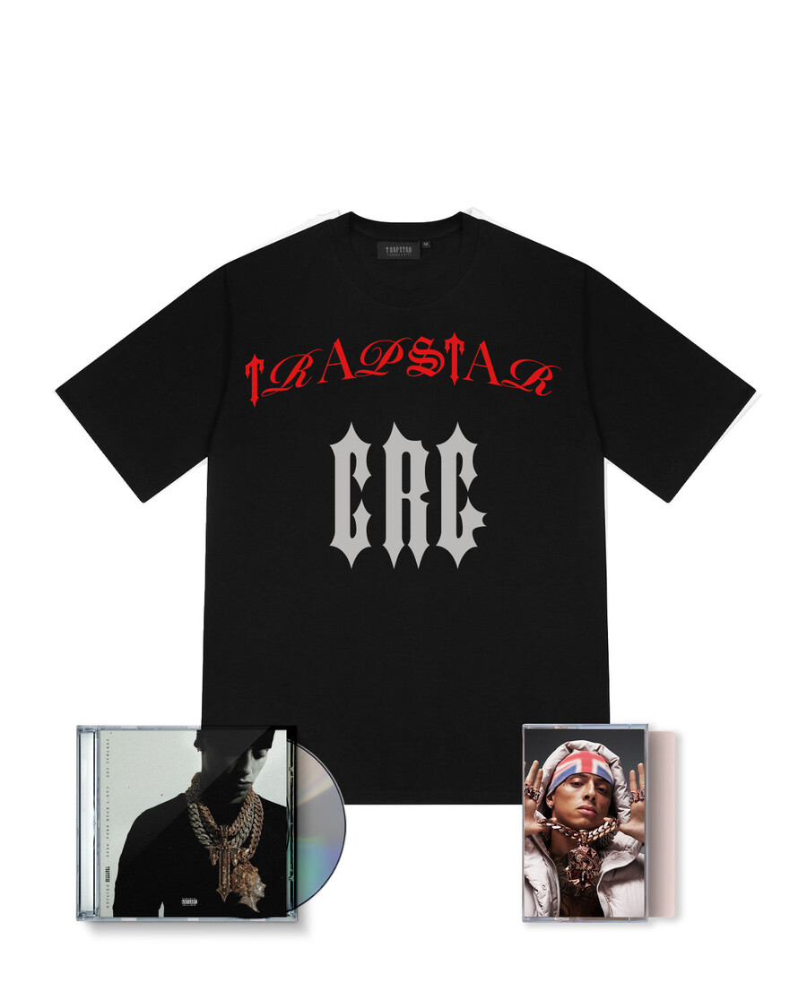 Trapstar Trapstar x Central Cee Script Tee CD & Cassette Bundle - Black