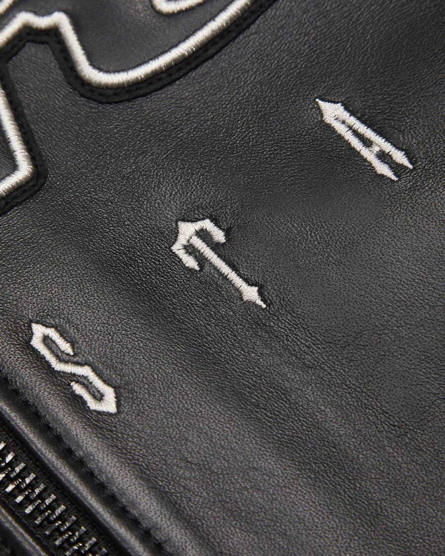 Trapstar Trapstar x Avirex Leather Jacket - Black