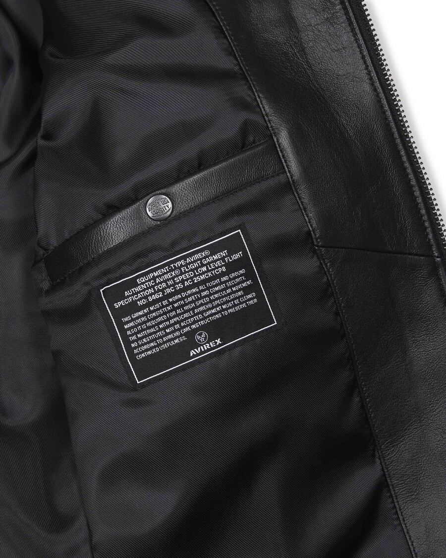 Trapstar Trapstar x Avirex Leather Jacket - Black
