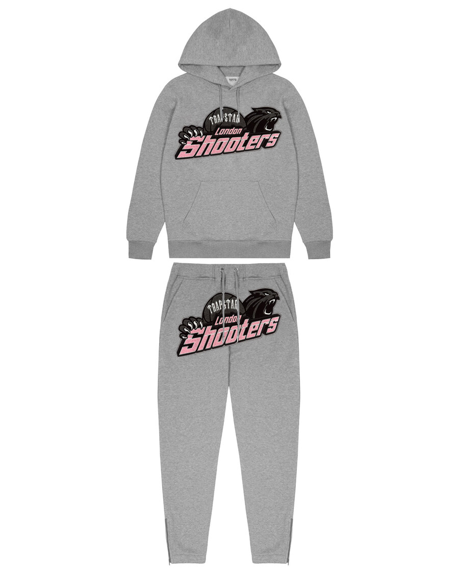 Trapstar Shooters Tracksuit - Grey/Pink