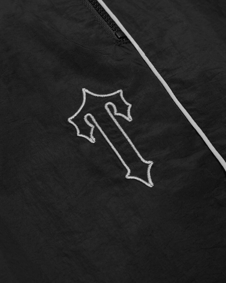 Trapstar Irongate T Panel Reflective Piping Shell Tracksuit - Black