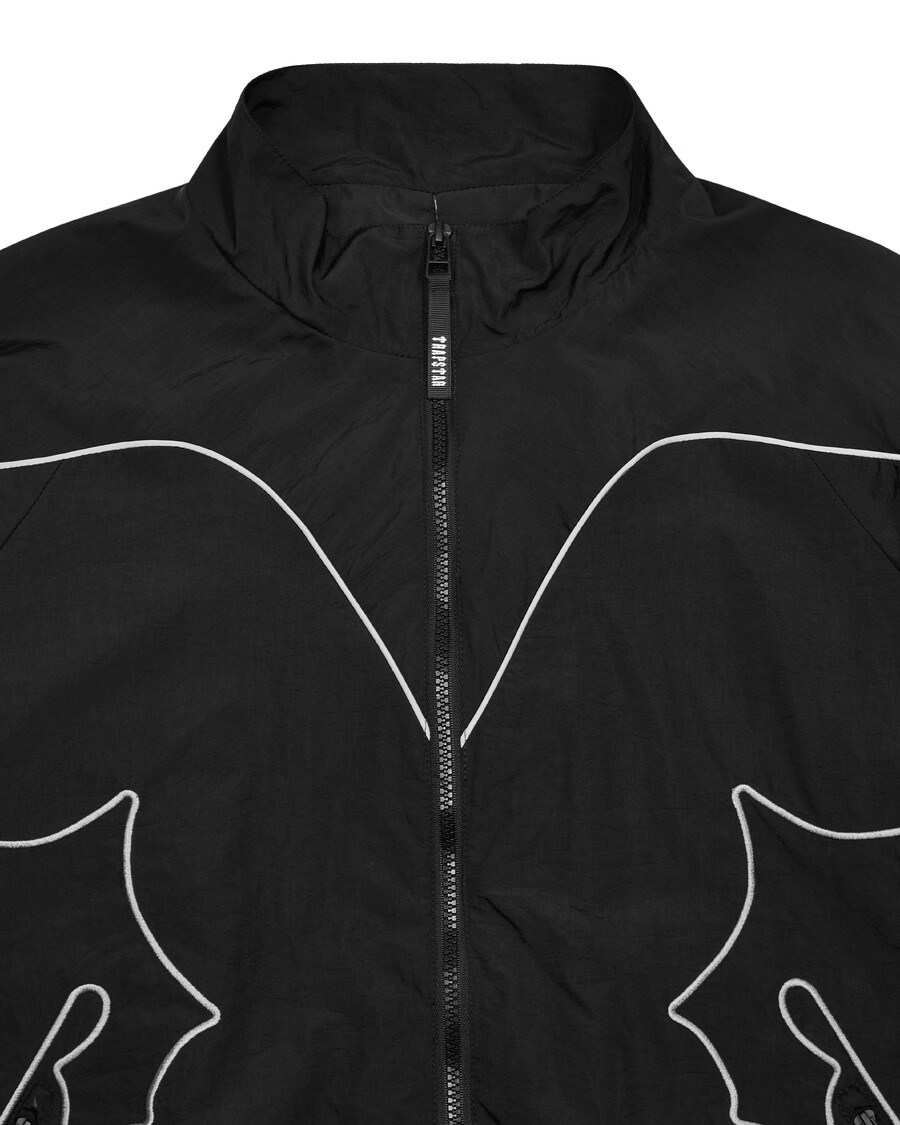 Trapstar Irongate T Panel Reflective Piping Shell Tracksuit - Black