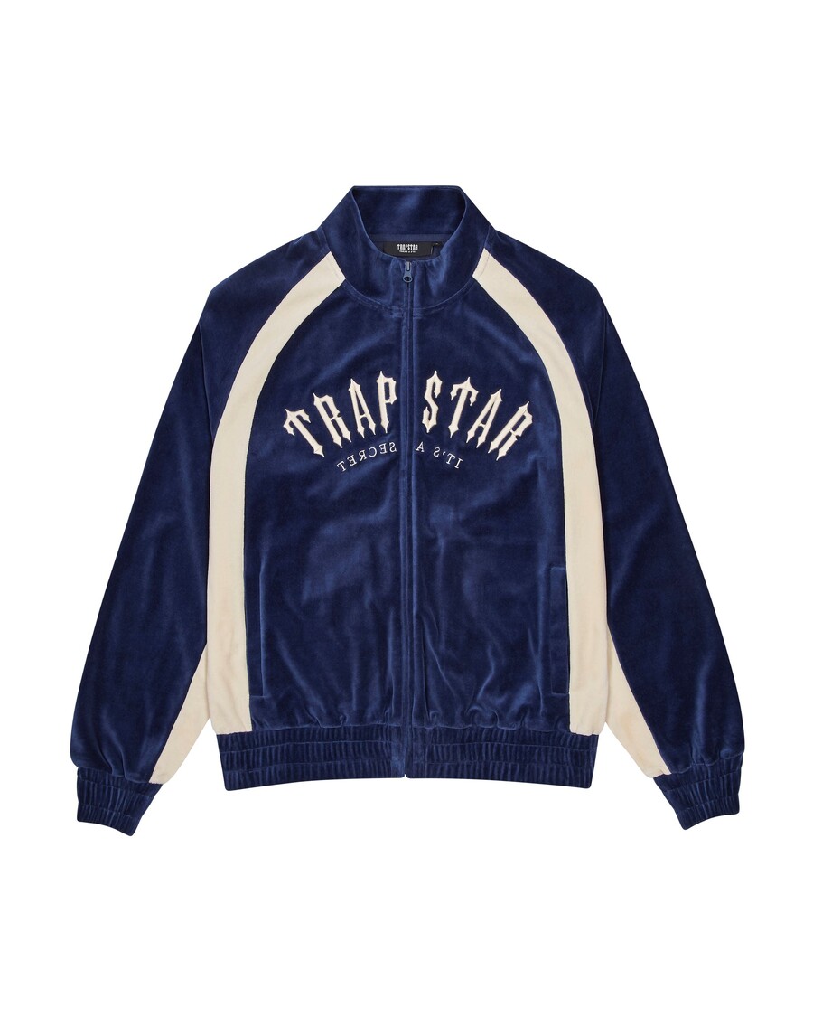 Trapstar Irongate Arch Velour Träningsoverall - Marinblå