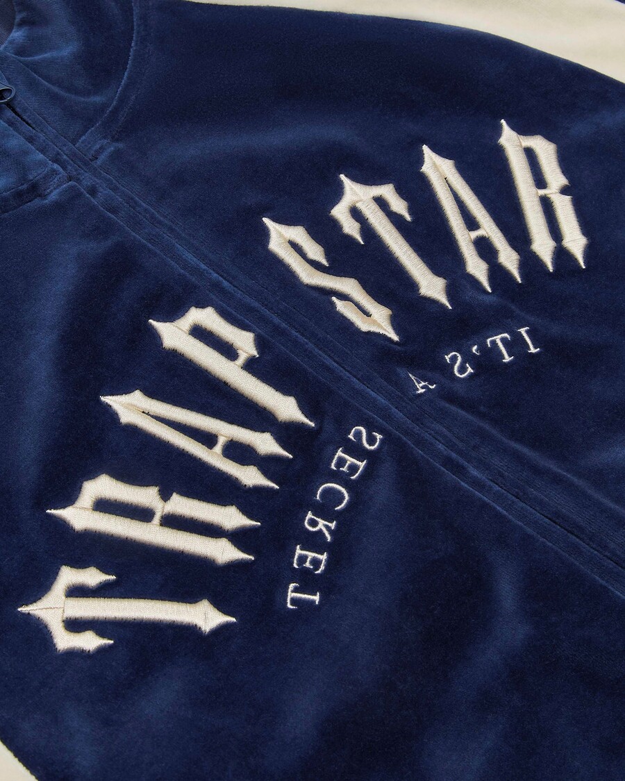 Trapstar Irongate Arch Velour Träningsoverall - Marinblå