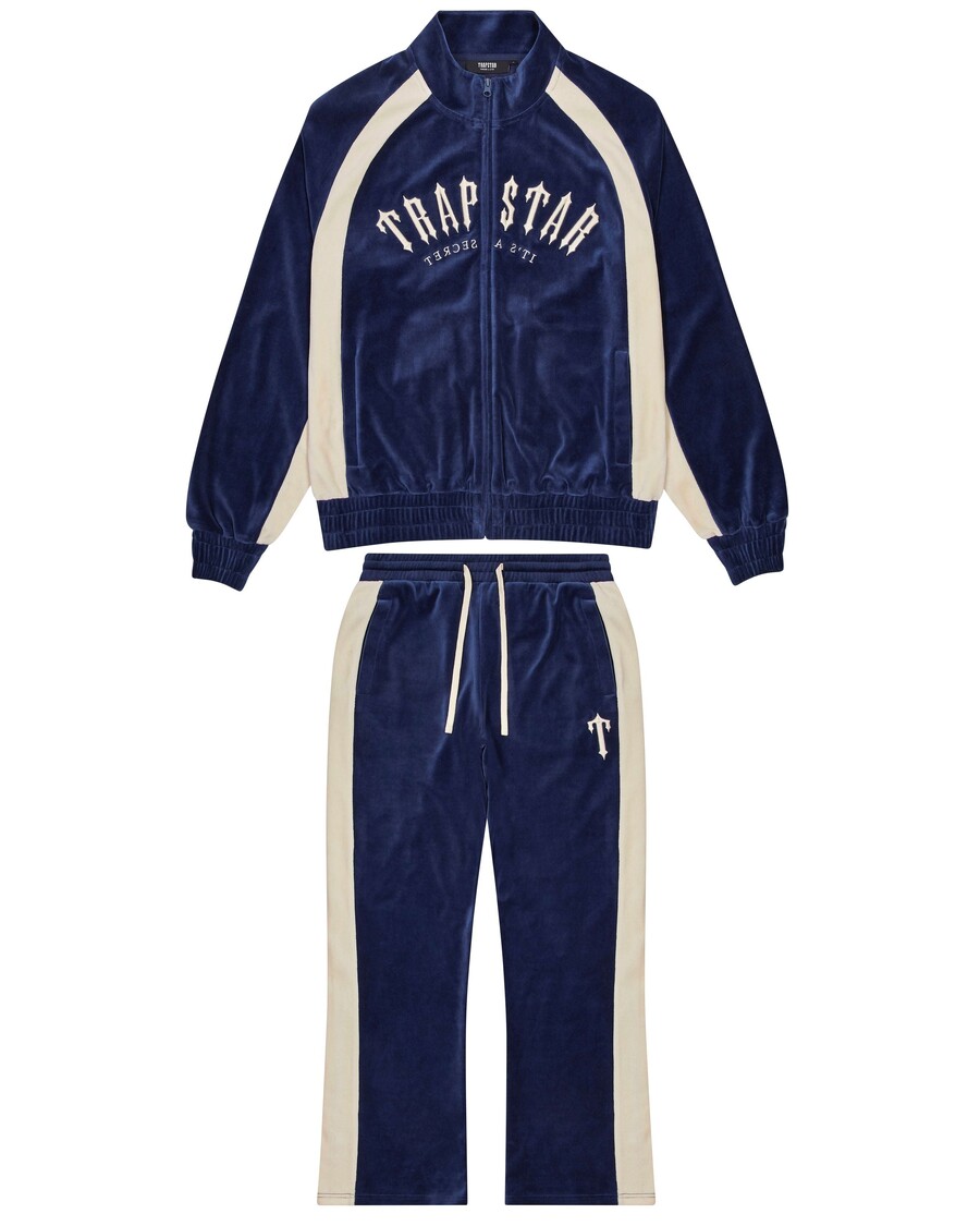 Trapstar Irongate Arch Velour Tracksuit - Navy