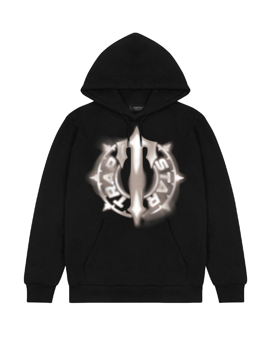 Trapstar Spin Print Hoodie - Black