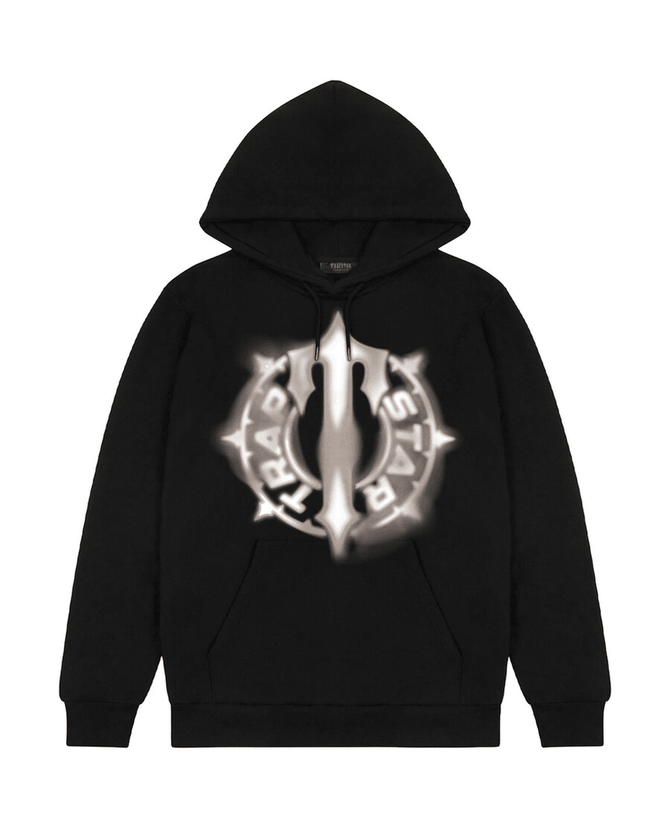 Trapstar London Spin Print Hoodie - Crna