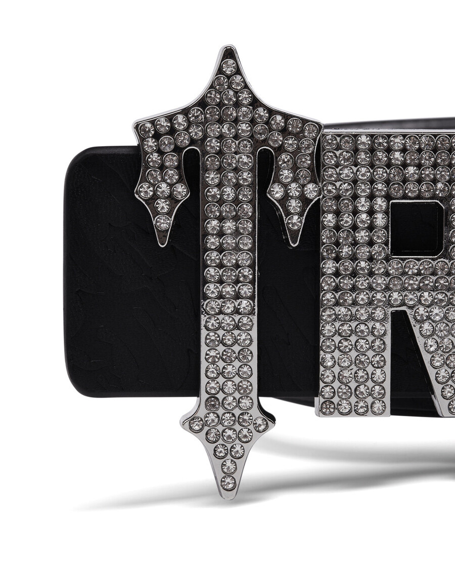 Centura Reversibila Trapstar Y2k Cu Catarama - Cristale Transparente