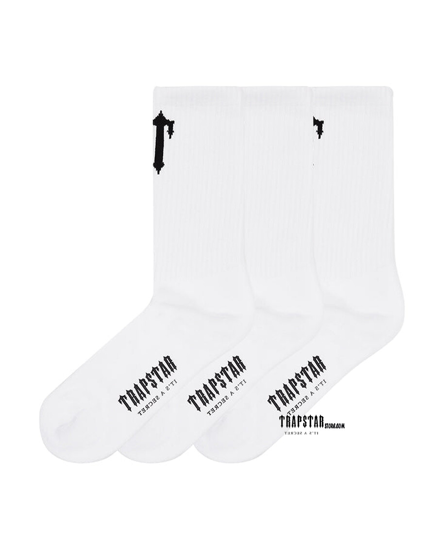 Trapstar 3 Pack Irongate T Socks - White