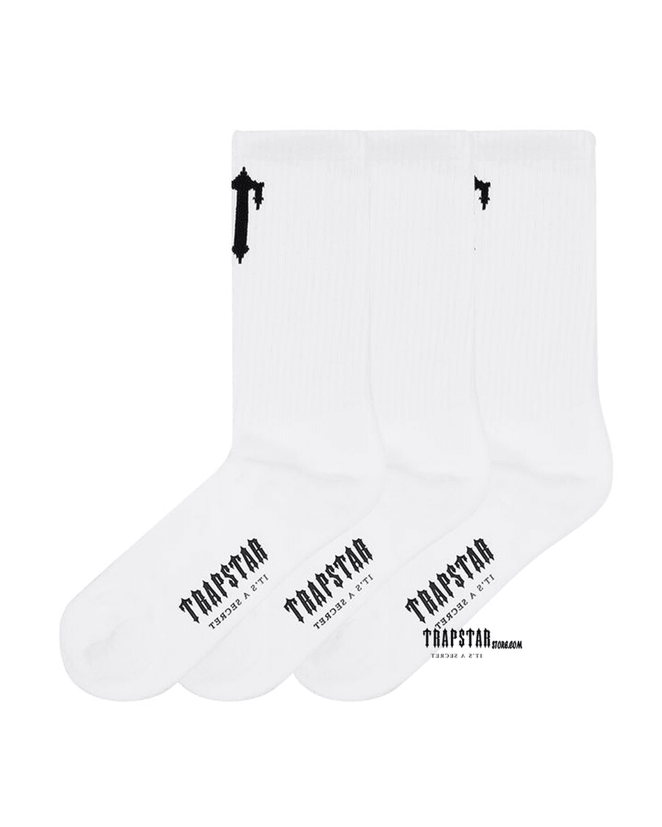 Trapstar London 3 Pak Irongate T čarape - Bijela