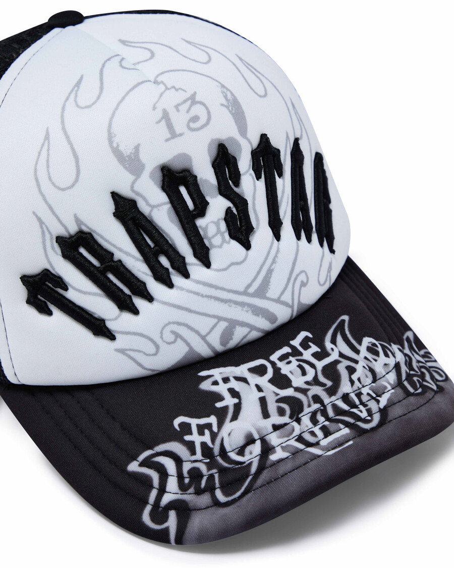 Trapstar Trapstar x Ed Hardy Irongate Arch Cap - Black/White