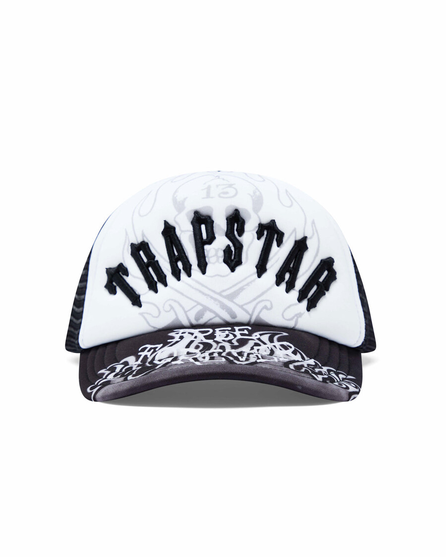 Trapstar Trapstar x Ed Hardy Irongate Arch Cap - Black/White